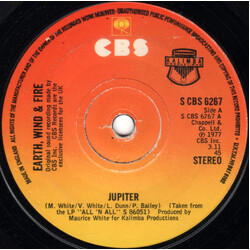 Earth, Wind & Fire Jupiter USED VINYL 7INCH 45 RPM SINGLE STEREO