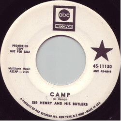 Sir Henry & His Butlers Camp USED VINYL 7INCH 45 RPM SINGLE PROMO