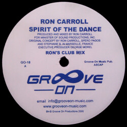 Ron Carroll / DJ Sedrick Spirit Of The Dance / I Feel Like Shouting USED VINYL 12INCH