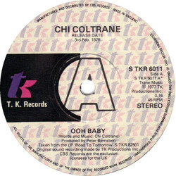 Chi Coltrane Ooh Baby USED VINYL 7INCH 45 RPM PROMO