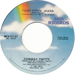 Conway Twitty Tight Fittin' Jeans / I Made You A Woman USED VINYL 7INCH 45 RPM SINGLE