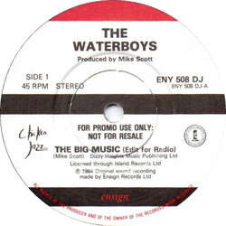The Waterboys The Big Music USED VINYL 7INCH 45 RPM SINGLE PROMO