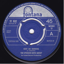 The Spencer Davis Group Keep On Running USED VINYL 7INCH 45 RPM SINGLE MONO