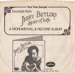 Jerry Butler Jerry Butler Sampler: Excerts From The Spice Of Life USED VINYL 7INCH 33 S RPM EP PROMO