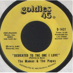 The Mamas & The Papas Dedicated To The One I Love Vinyl 7" USED