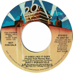 Dusty Springfield It Goes Like It Goes (Theme From Norma Rae) USED VINYL 7INCH 45 RPM PROMO STEREO MONO