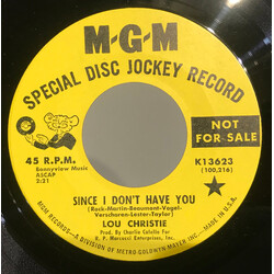 Lou Christie Since I Don't Have You / Wild Life's In Season USED VINYL 7INCH 45 RPM SINGLE PROMO