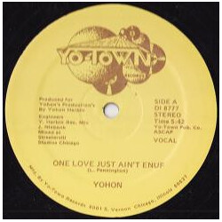 Yohon One Love Just Ain't Enuf USED VINYL 12INCH