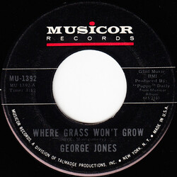 George Jones (2) Where Grass Won't Grow / Shoulder To Shoulder USED VINYL 7INCH 45 RPM SINGLE