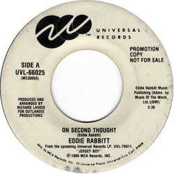 Eddie Rabbitt On Second Thought USED VINYL 7INCH 45 RPM SINGLE PROMO