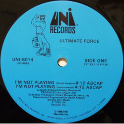 Ultimate Force I'm Not Playing USED VINYL 12INCH 33 S RPM