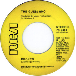 The Guess Who Broken / Albert Flasher USED VINYL 7INCH 45 RPM SINGLE PROMO STEREO