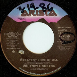 Whitney Houston Greatest Love Of All USED VINYL 7INCH 45 RPM PROMO