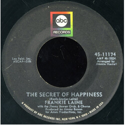 Frankie Laine / Jimmy Bowen Orchestra & Chorus The Secret Of Happiness / You Gave Me A Mountain USED VINYL 7INCH 45 RPM