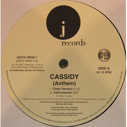 Cassidy (3) (Anthem) USED VINYL 12INCH SINGLE PROMO
