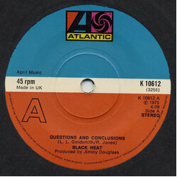 Black Heat Questions And Conclusions USED VINYL 7INCH 45 RPM SINGLE STEREO