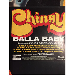 Chingy Balla Baby (Remix) USED VINYL 12INCH 33 S RPM PROMO
