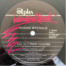 Robbie Mychals One Mile From Paradise USED VINYL 12INCH 33 S RPM