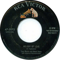Tony Martin (3) / Dinah Shore Melody Of Love / You're Getting To Be A Habit With Me USED VINYL 7INCH 45 RPM