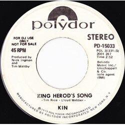 Kin (11) King Herod's Song USED VINYL 7INCH 45 RPM PROMO