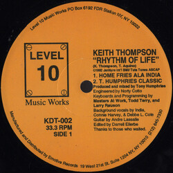 Keith Thompson Rhythm Of Life USED VINYL 12INCH 33 S RPM
