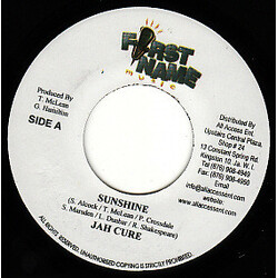 Jah Cure / Lutan Fyah Sunshine / So In Love USED VINYL 7INCH 45 RPM