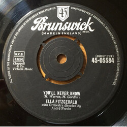Ella Fitzgerald You'll Never Know USED VINYL 7INCH 45 RPM SINGLE REPRESS