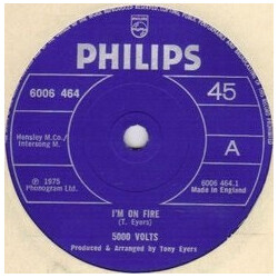 5000 Volts I'm On Fire / Still On Fire USED VINYL 7INCH SINGLE