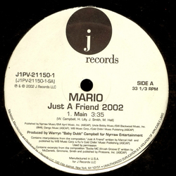 Mario Just A Friend 2002 Vinyl 12" USED