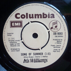 Iris Williams Song Of Summer USED VINYL 7INCH
