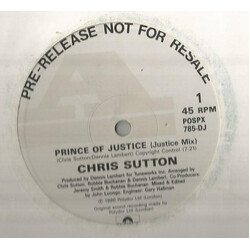 Chris Sutton Prince Of Justice USED VINYL 12INCH PROMO