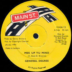 General Degree Mek Up Yu Mind USED VINYL 12INCH 45 RPM