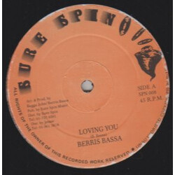 Berris Bassa Loving You USED VINYL 12INCH 45 RPM SINGLE