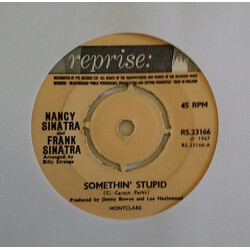 Nancy Sinatra / Frank Sinatra Somethin' Stupid USED VINYL 7INCH 45 RPM SINGLE