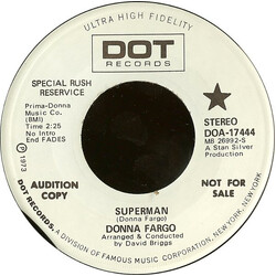 Donna Fargo Superman USED VINYL 7INCH 45 RPM PROMO