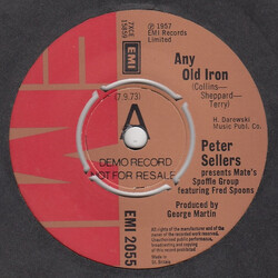 Peter Sellers Any Old Iron USED VINYL 7INCH 45 RPM SINGLE PROMO REISSUE