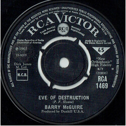 Barry McGuire Eve Of Destruction USED VINYL 7INCH 45 RPM SINGLE