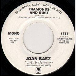 Joan Baez Diamonds And Rust USED VINYL 7INCH 45 RPM PROMO STEREO MONO