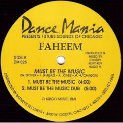 Faheem Must Be The Music USED VINYL 12INCH 33 S RPM