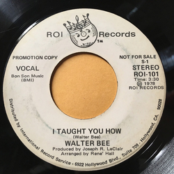 Walter Bee (2) I Taught You How Vinyl 7" USED
