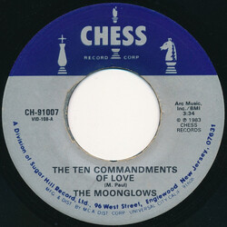 The Moonglows The Ten Commandments Of Love / Sincerely Vinyl 7" USED