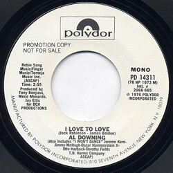 Al Downing I Love To Love USED VINYL 7INCH 45 RPM PROMO