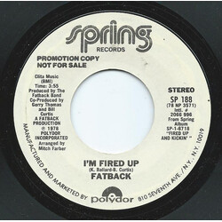 The Fatback Band I'm Fired Up USED VINYL 7INCH SINGLE PROMO