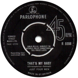Four Just Men That's My Baby USED VINYL 7INCH 45 RPM SINGLE REISSUE