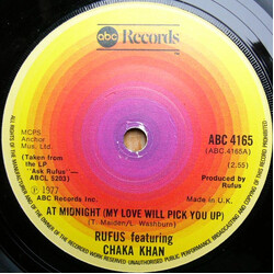 Rufus & Chaka Khan At Midnight (My Love Will Pick You Up) USED VINYL 7INCH