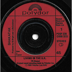 Shakatak Living In The U.K. USED VINYL 7INCH 45 RPM SINGLE