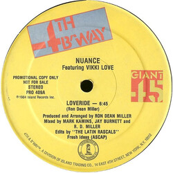 Nuance / Vikki Love Loveride USED VINYL 12INCH PROMO