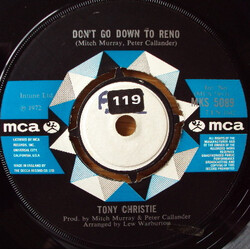 Tony Christie Don't Go Down To Reno USED VINYL 7INCH 45 RPM