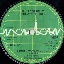 Elvis Costello & The Attractions (I Don't Want To Go To) Chelsea USED VINYL 7INCH 45 RPM SINGLE REISSUE