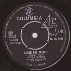 Helen Shapiro Queen For Tonight Vinyl 7" USED